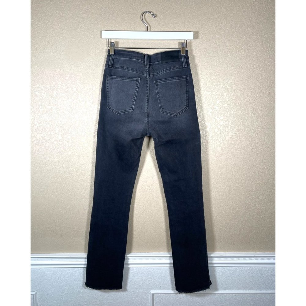 Jonathan Simkhai Standard Jeans River High Rise Straight Leg in Vintage Noir - Picture 12 of 16